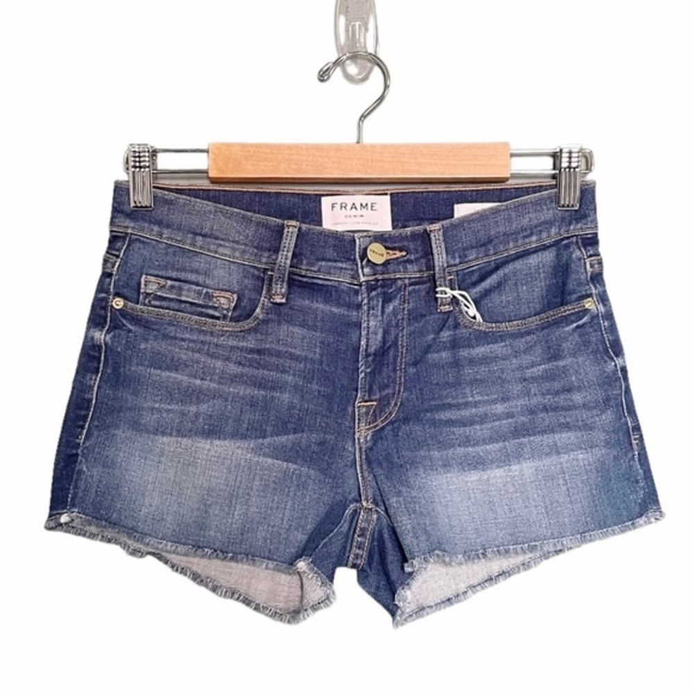 NWT Frame Denim Le Cutoff Jean Shorts Williams Distressed Wash Size 24 | 00 NEW
